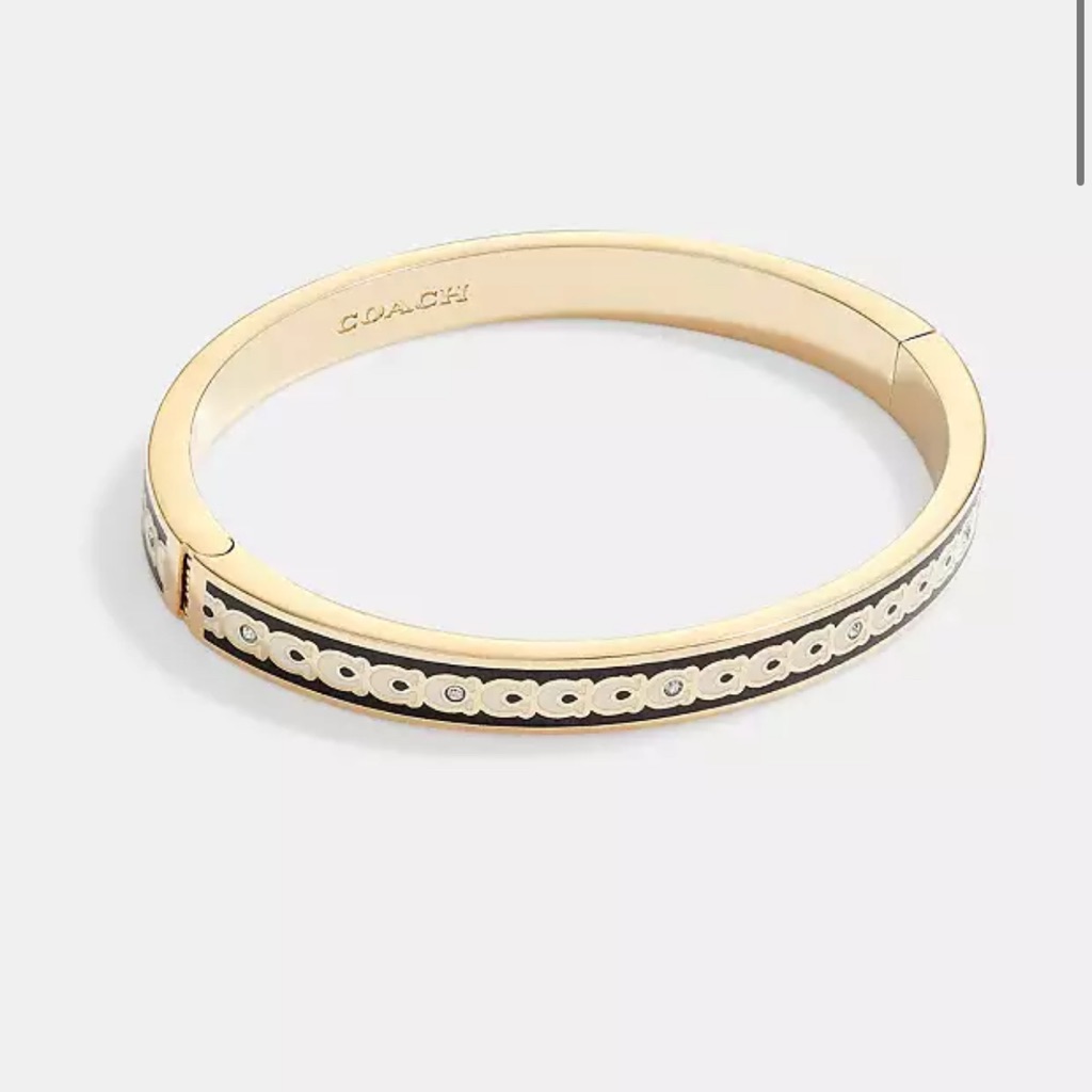 Coach 6mm Signature Enamel Bangle 85$